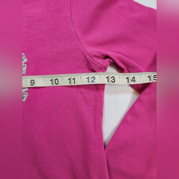 Jona Michelle Girls Pink Snowflake Long Sleeve Crewneck Top Size 7 - Picture 8 of 12